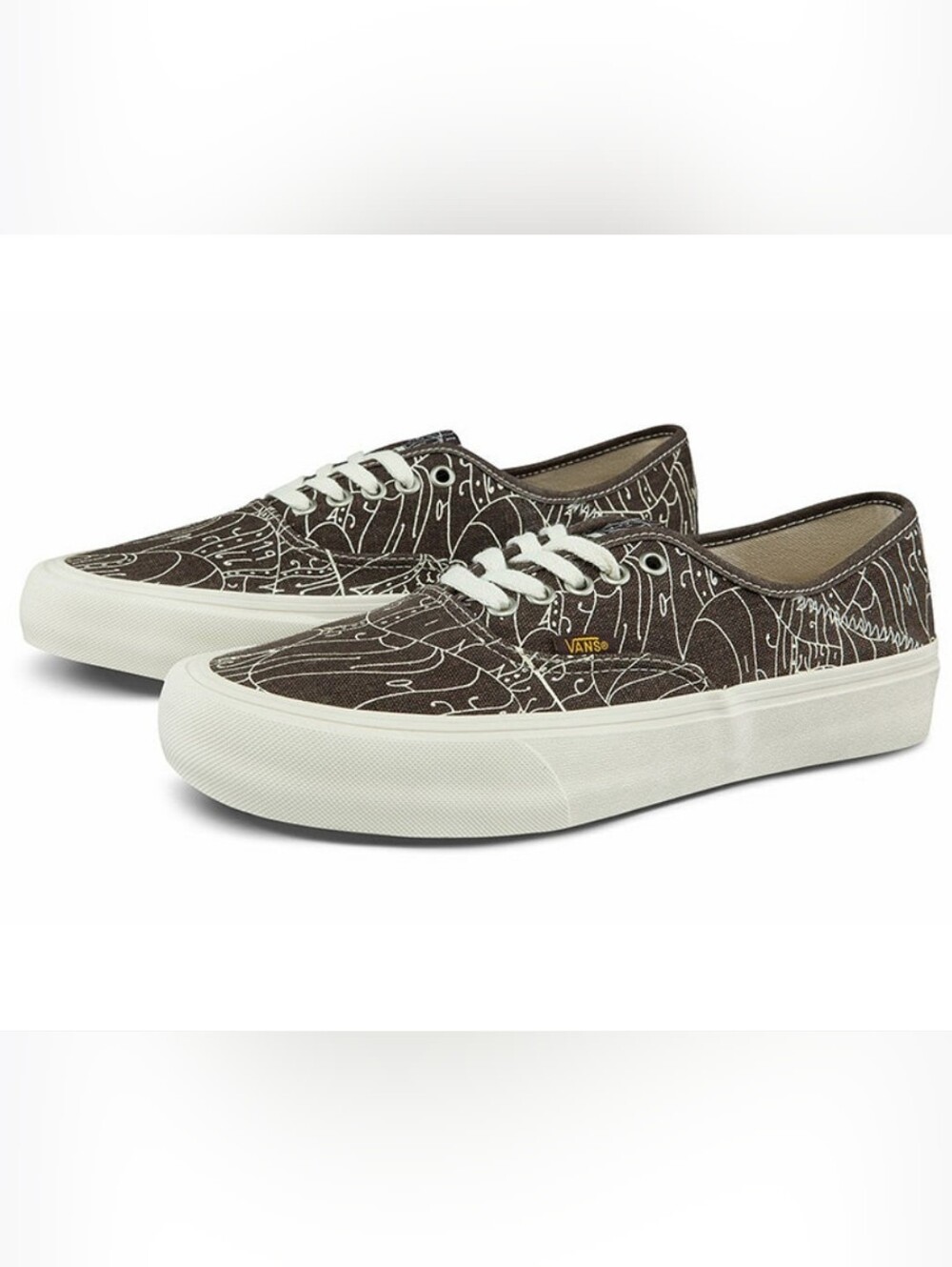 Vans Tudor x Authentic SF 'Java' Low Top Sneakers, Brown & White, NWB, 9